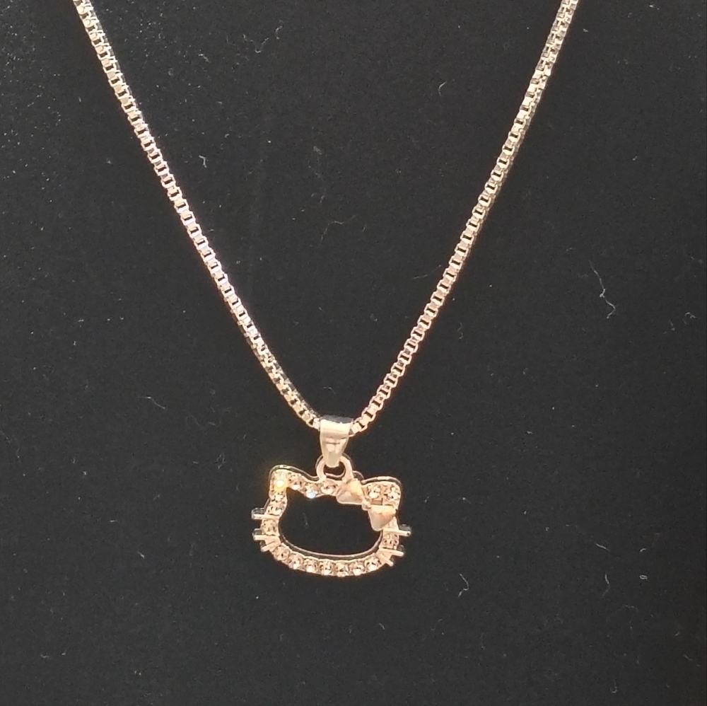Hello Kitty Silver Necklace 18" Sanrio - Picture 2 of 3